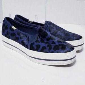 Keds x Kate Spade Leopard Print Sneakers Blue